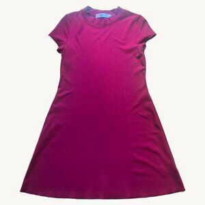 Free People Beach Size M Red Short Sleeve Mock Neck Dress